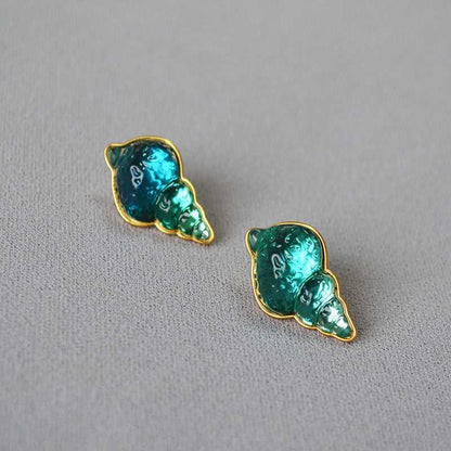 Blauwe Schelp Oorbellen Zee Inspiratie