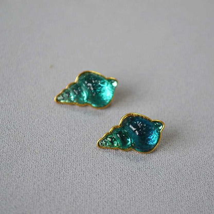 Blauwe Schelp Oorbellen Zee Inspiratie
