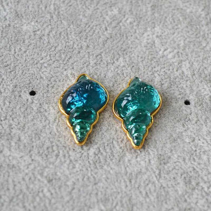 Blauwe Schelp Oorbellen Zee Inspiratie