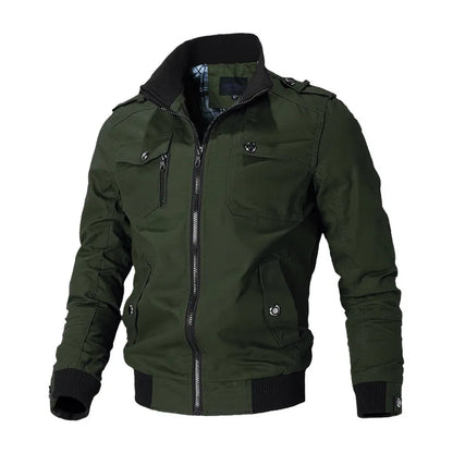 Windjack Slim Fit Militair Stijl Heren