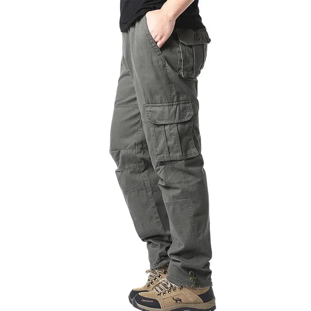 Herens Cargo Broek Katoen Relax Fit Grote Zakken