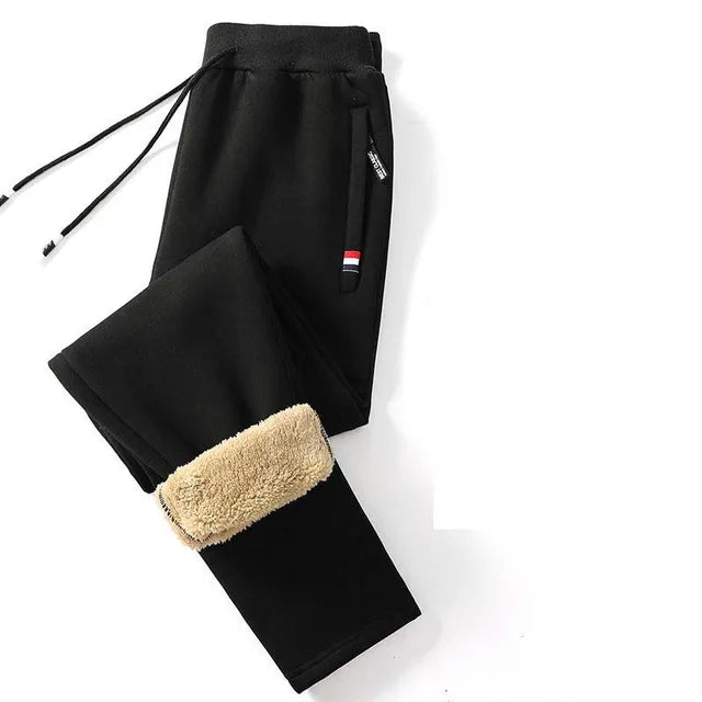 Zachte Fleece Joggingbroek Recht Model Warm