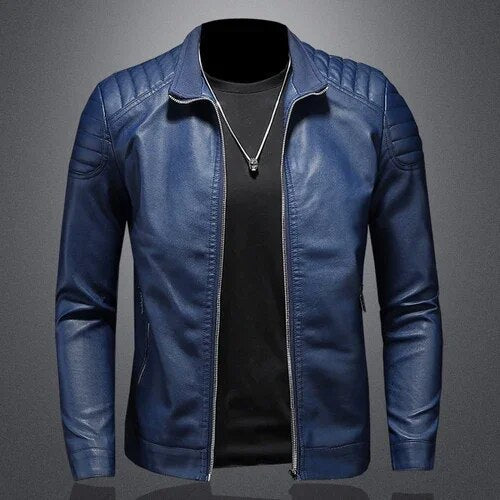Leren Biker Jas Bomber Model Geschikt voor Dagelijks Gebruik