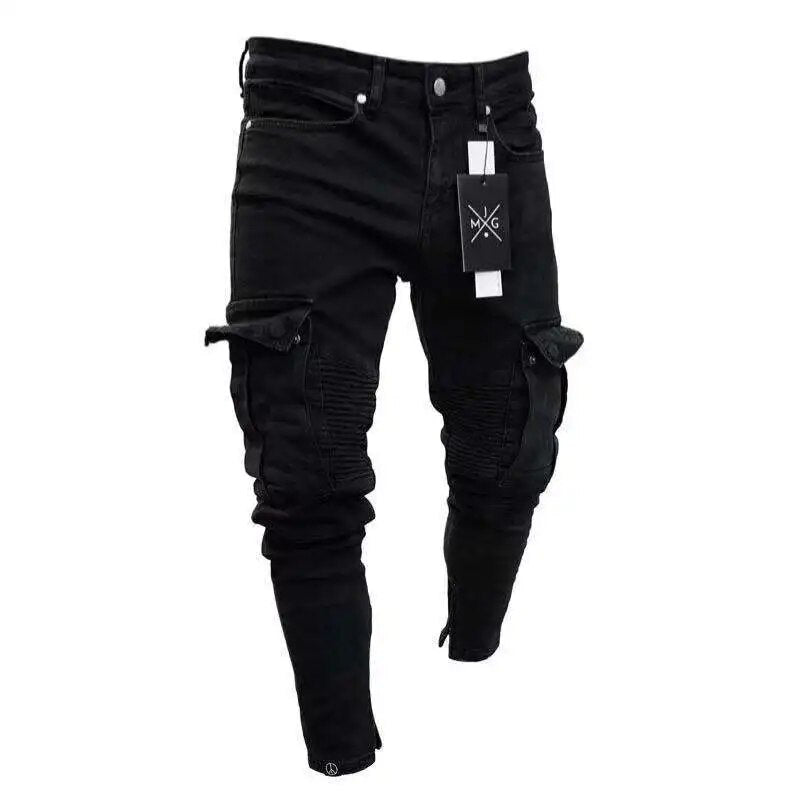 Cargo Jeans voor Mannen met Veel Zakken en Comfortabele Pasvorm