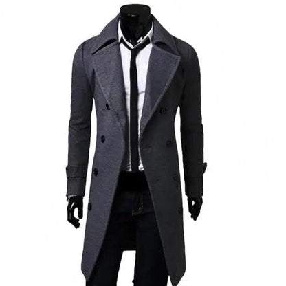 Waterdichte Trenchcoat Heren Klassieke Dubbele Rij Knopen