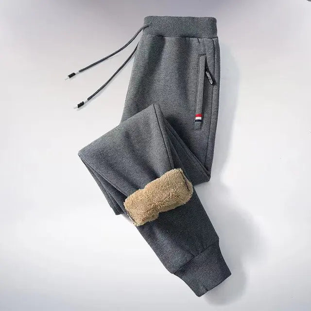 Zachte Fleece Joggingbroek Recht Model Warm