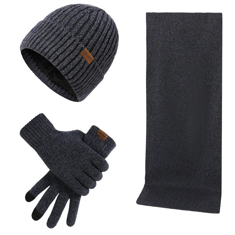 Warme Winterset met Muts, Sjaal en Handschoenen