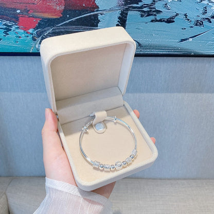 Zilveren Armband met Gelukskralen en Charms