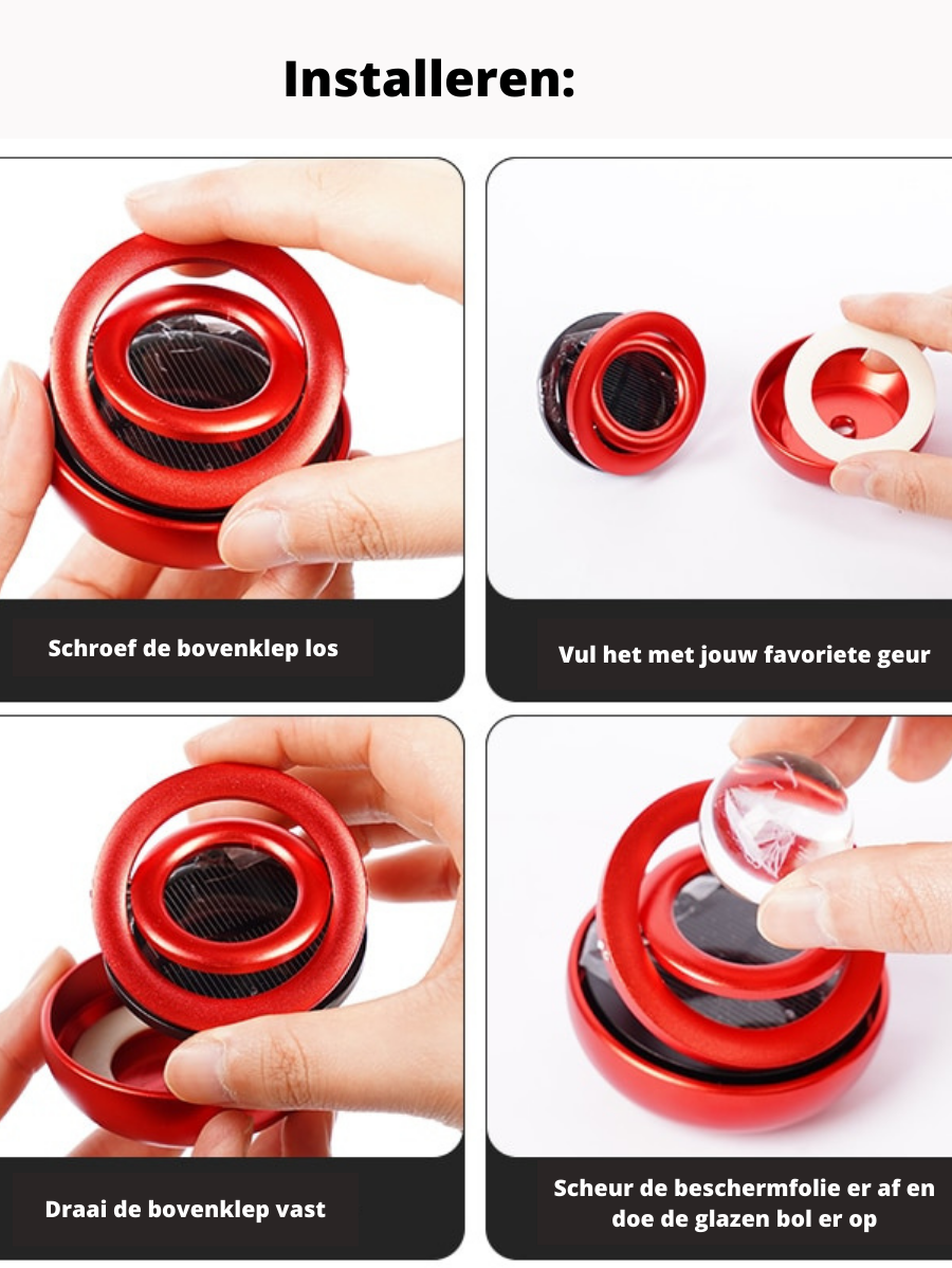 Zonne Auto Luchtverfrisser met Fijn Design