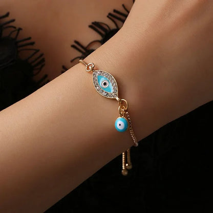 Boze Oog Armband Ethnostijl Zilverkleurig Beschermingssymbool