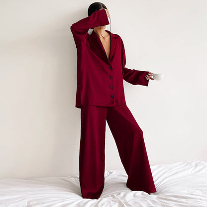 Dames Satijnen Pyjama Set Luxe Slaapwear