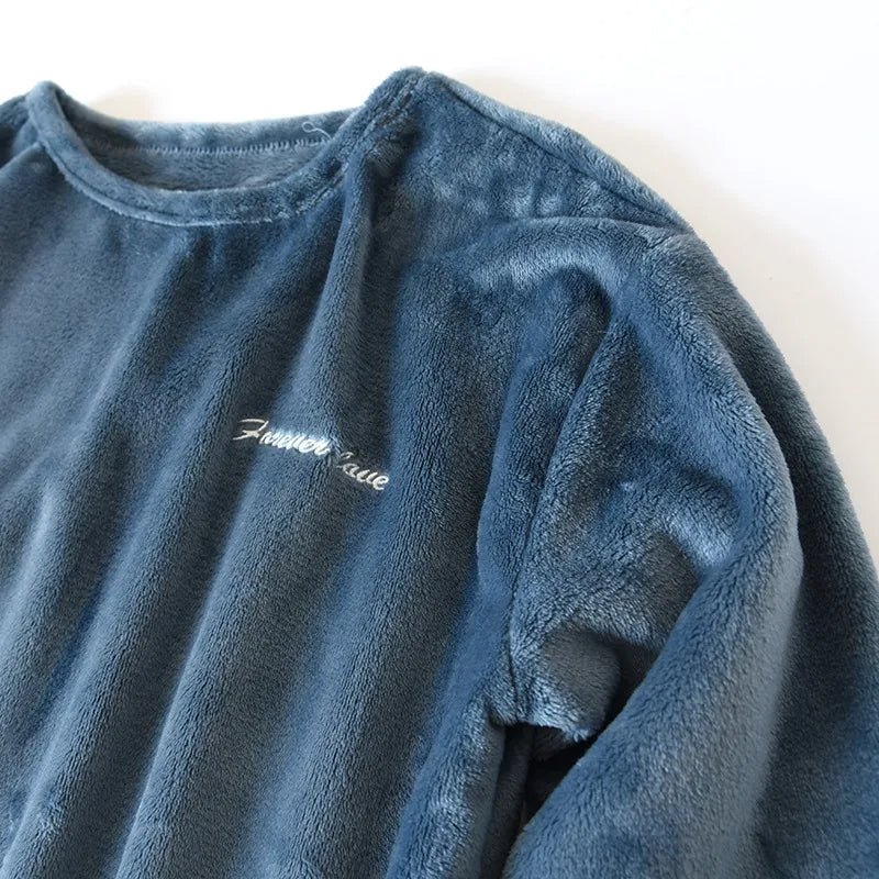 Warme Zachte Pyjama voor Mannen Winter Nachtkleding