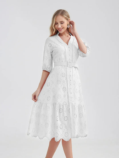 Zomerjurk Vrouw Evi Stijlvol Casual Jurkje