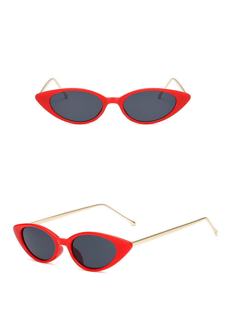 Dames Zonnebril Retro Cat Eye UV Bescherming Smal Montuur