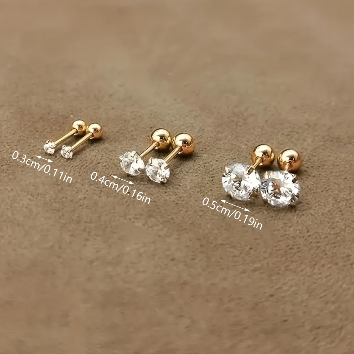 Titanium Oorknopjes met Zirkonia Steen Zilverkleurig Lumen