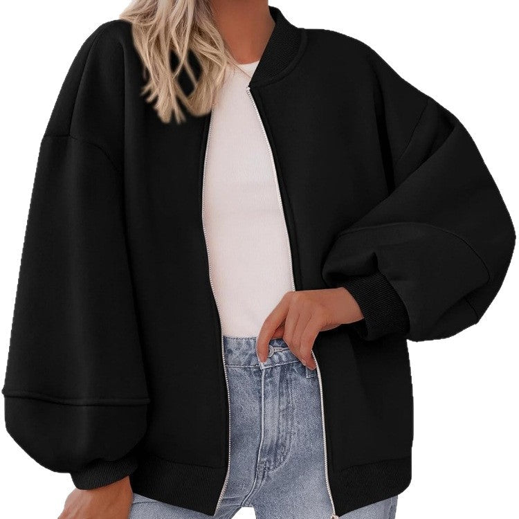 Dames Bomberjack Oversized Sportief met Rits