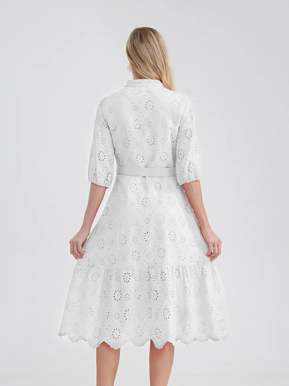 Zomerjurk Vrouw Evi Stijlvol Casual Jurkje