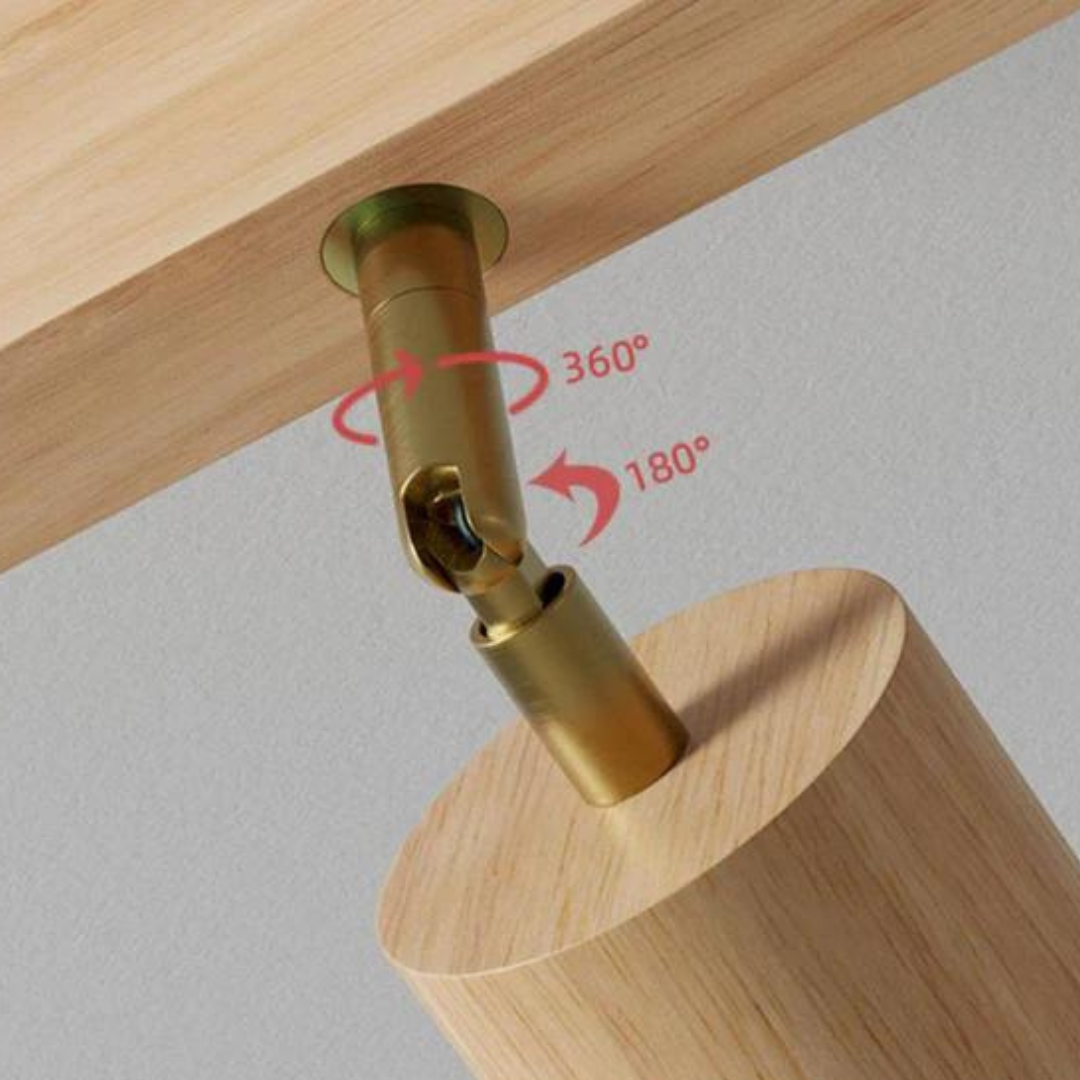 Houten Plafondspotlamp Verstelbaar EcoLux Design
