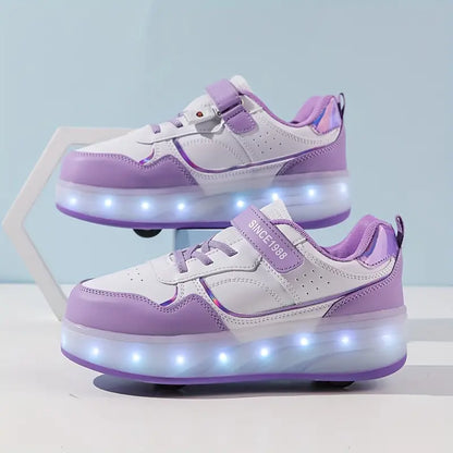 Sneakers met Wieltjes Lichtgevende Zolen voor Kinderen - Mode Vibes