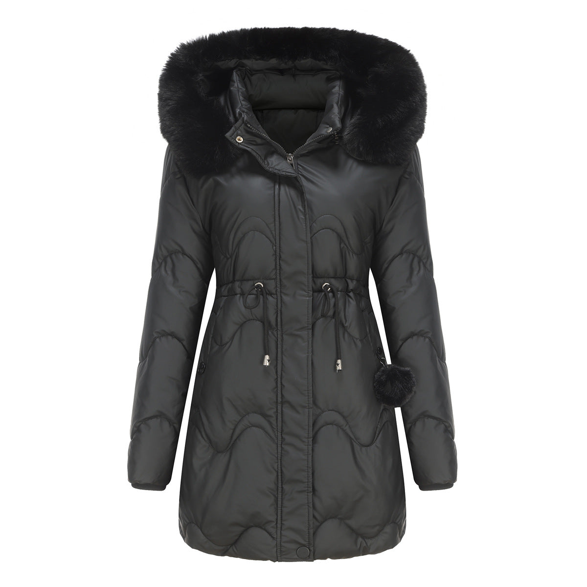 Dames Winterjas Warm Gewatteerd met Afneembare Capuchon