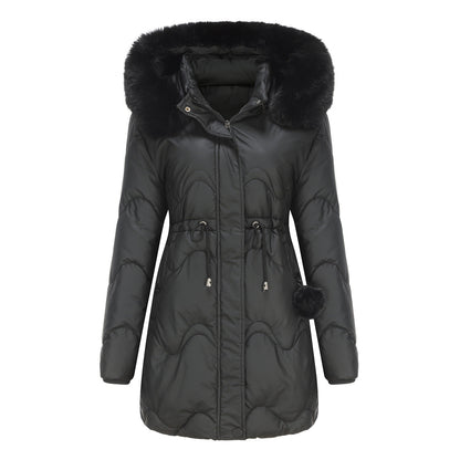 Dames Winterjas Warm Gewatteerd met Afneembare Capuchon