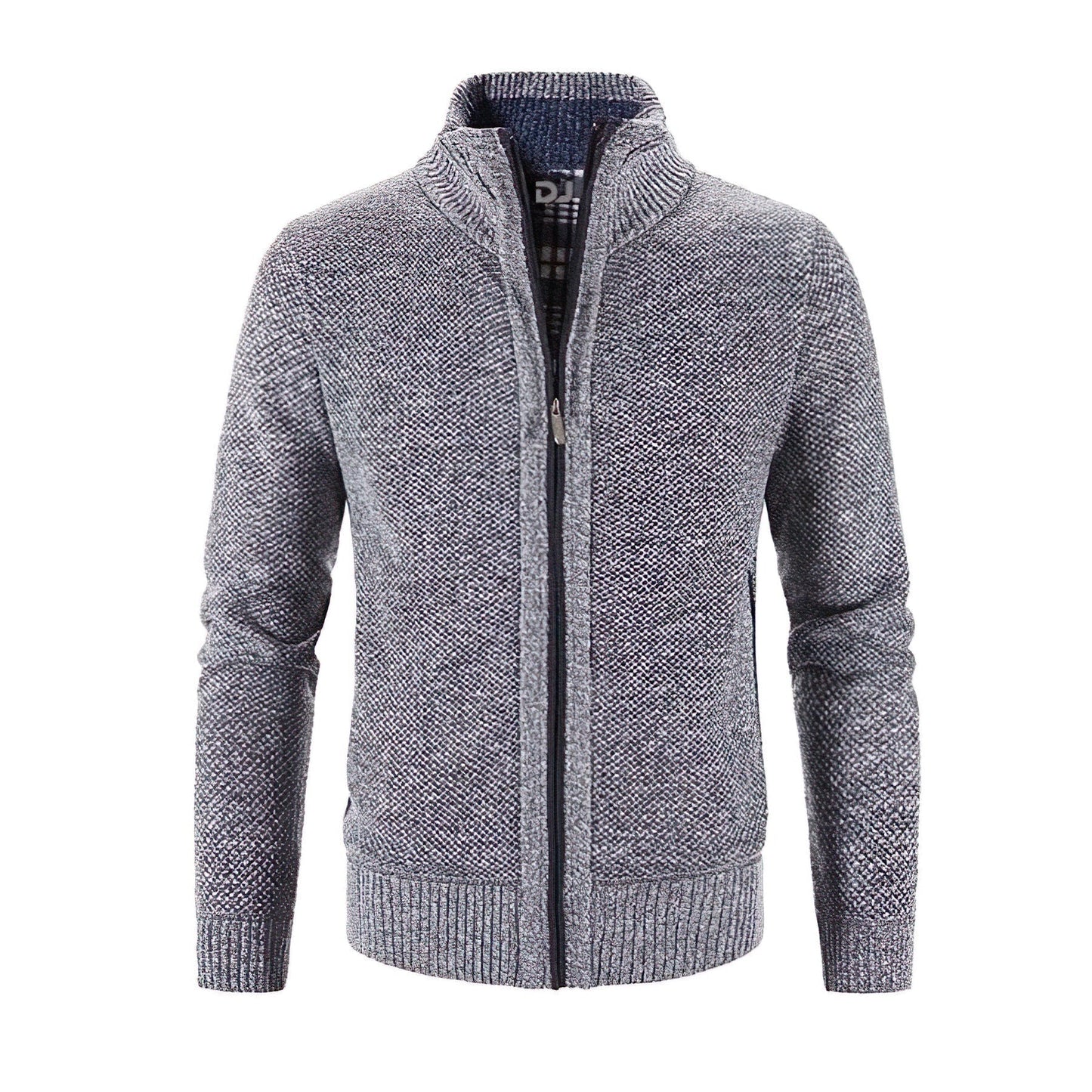 Heren Grofgebreid Vest met Rits