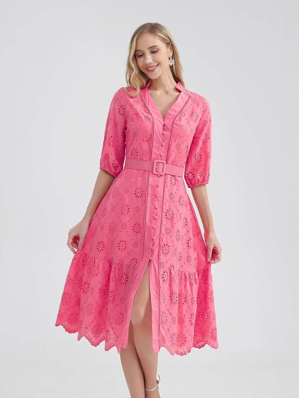 Zomerjurk Vrouw Evi Stijlvol Casual Jurkje