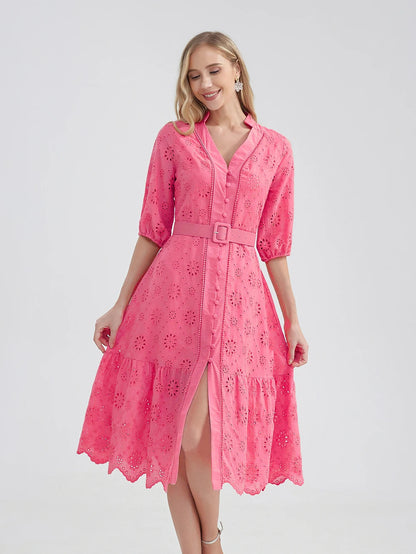 Zomerjurk Vrouw Evi Stijlvol Casual Jurkje