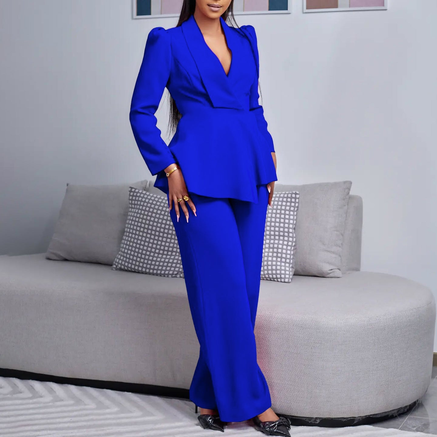 Dames Blazer Set Tweedelig Pantalon Pak