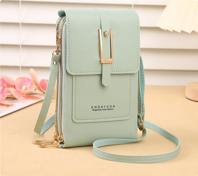 Dames Crossbody Telefoontas met Touchscreen Venster en Lacy Ontwerp