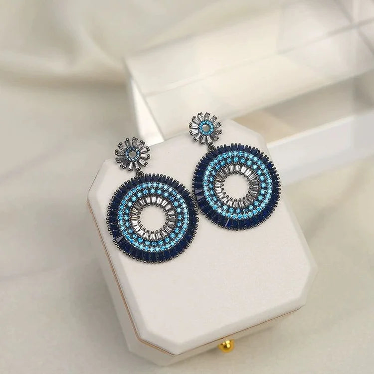 Oorbellen Boze Oog Zilveren Bescherming Layla