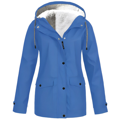 Dames Regenjas Fleece Gevoerd Waterdicht Warm