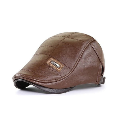 Leren Baret voor Mannen Retro Stijl Klassiek Design