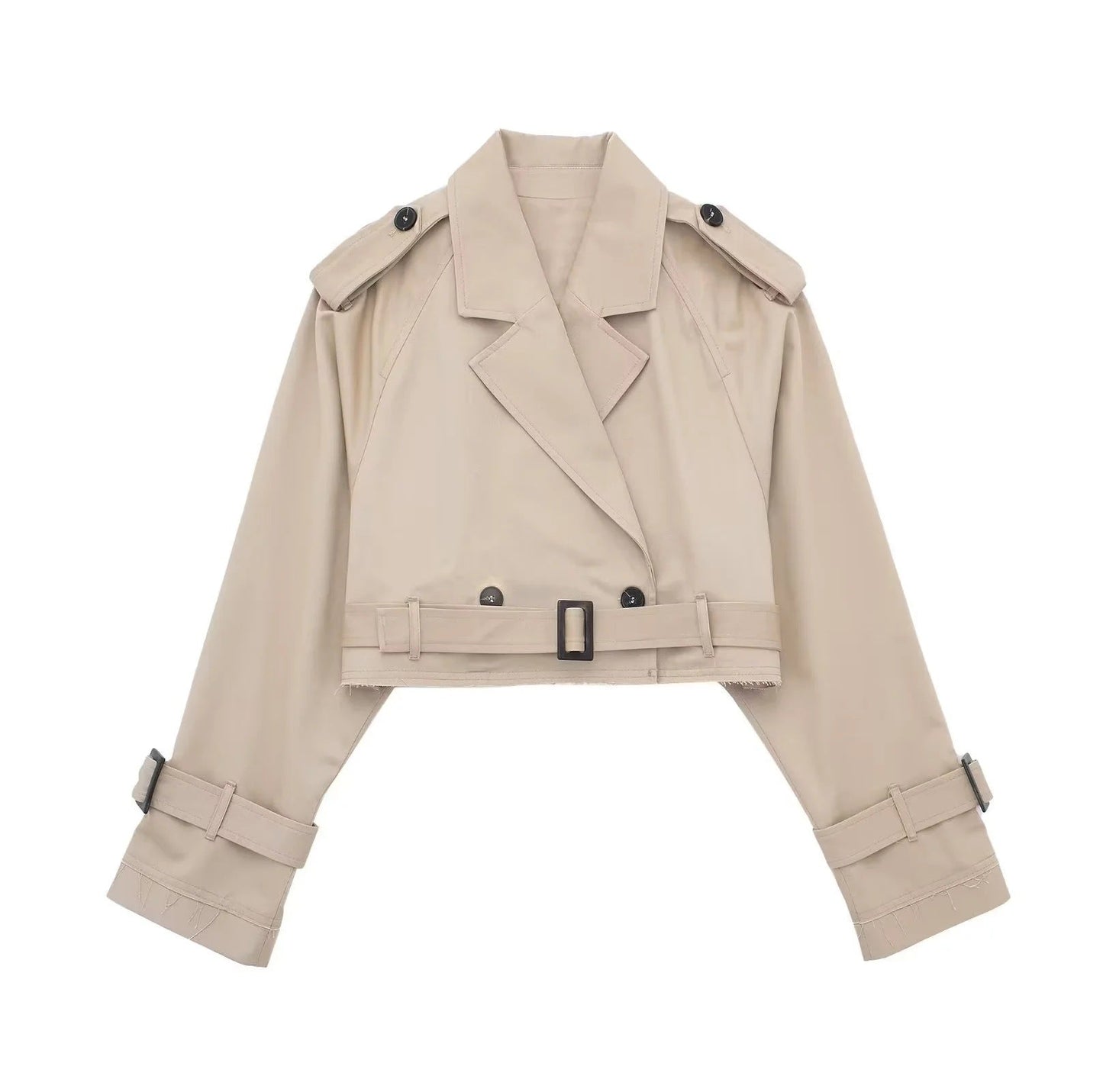 Korte Trenchcoat Dames Waterdicht Elegant