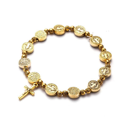 Christelijk Kruis Armband Goud en Zilver Kleur