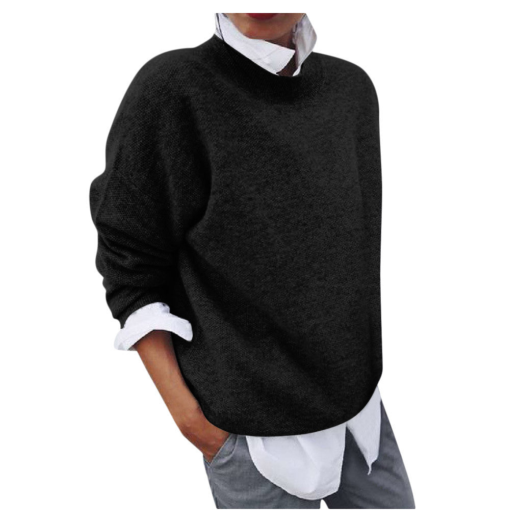 Dames Trui met Blouse 2 in 1 Zwart Elegante Stijl
