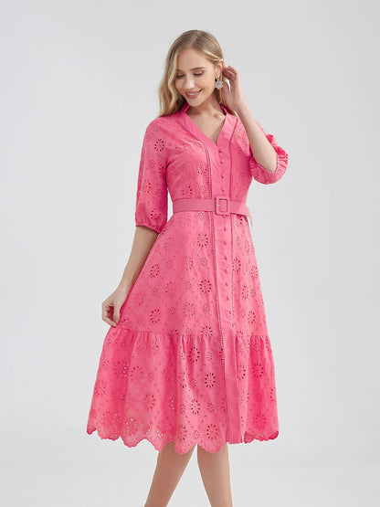 Zomerjurk Vrouw Evi Stijlvol Casual Jurkje