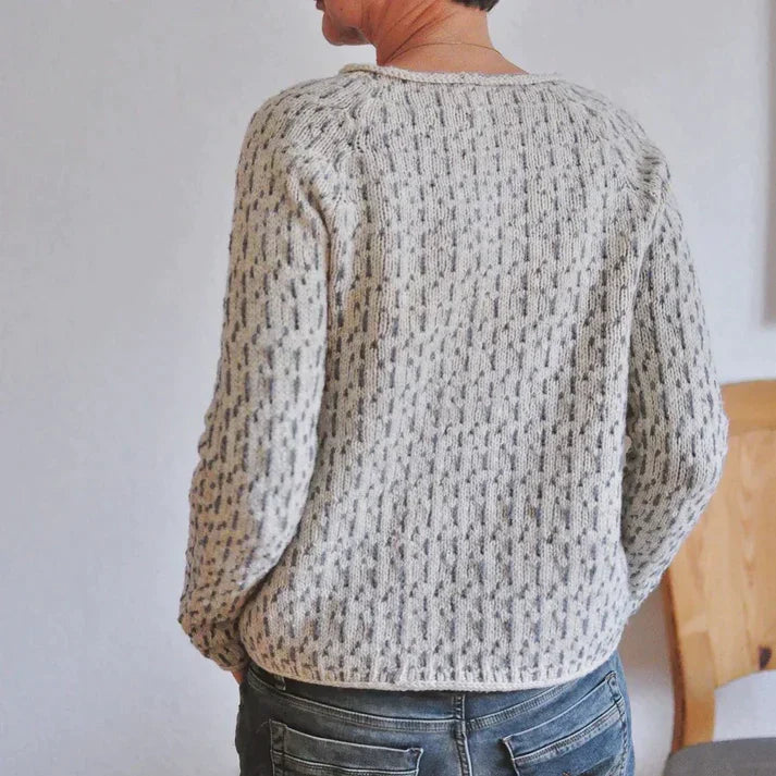 Grijze Trui met Boothals Chique Design voor Vrouw