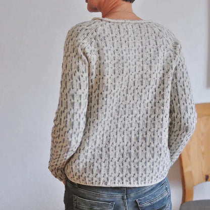 Grijze Trui met Boothals Chique Design voor Vrouw