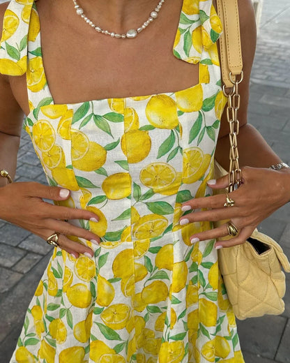 Jurk met Citroenprint Zomerse Vrouwenjurk