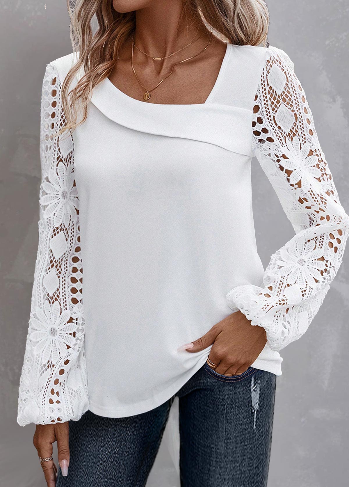 Stella Kanten Blouse voor Verfijnde Zomerse Stijl