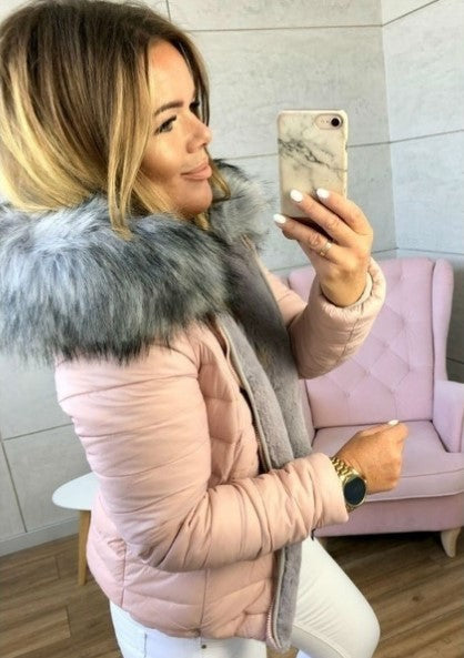 Dames Winterjas Gewatteerd met Faux Fur Capuchon Warm en Stijlvol