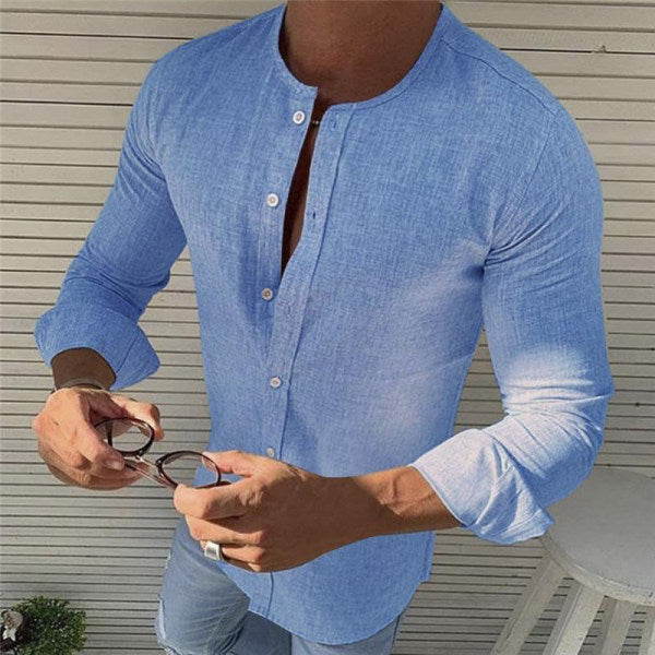 Heren Overhemd Lange Mouwen Katoen Casual Stijl
