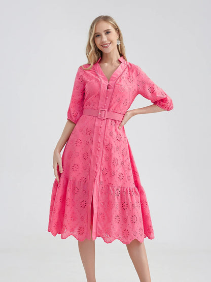 Zomerjurk Vrouw Evi Stijlvol Casual Jurkje