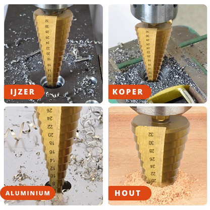Titanium Boorset 6-delige Set voor Metaal en Hout