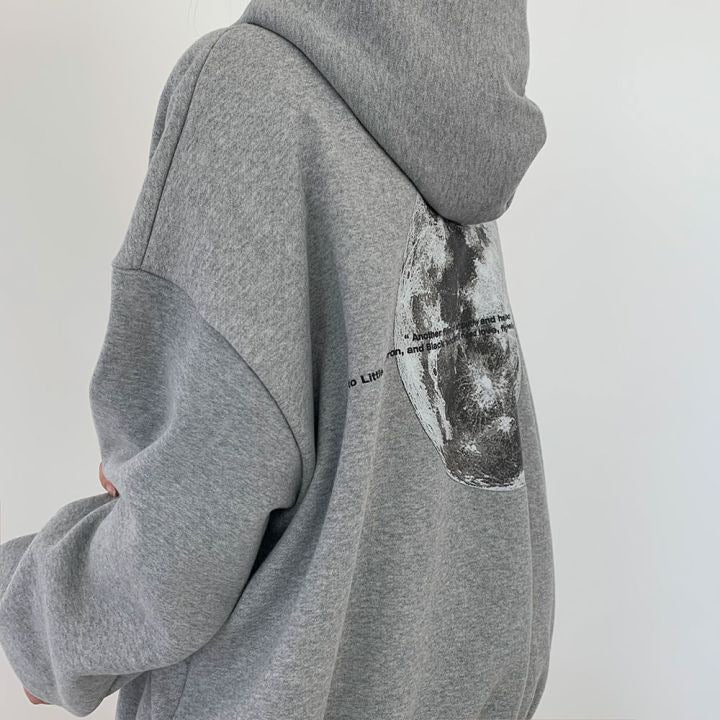 Dames Hoodie Space Print Casual Streetwear