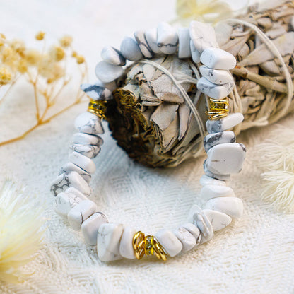 Natuursteen Armband met Kristallen en Kralen Zwart Celine
