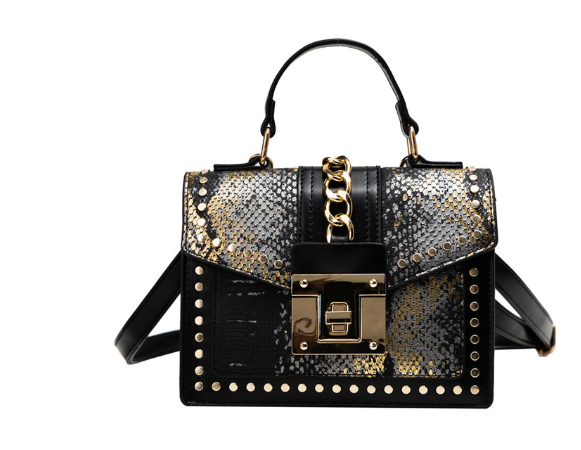 Dames Schoudertas Slangenleer Look Trendy Model