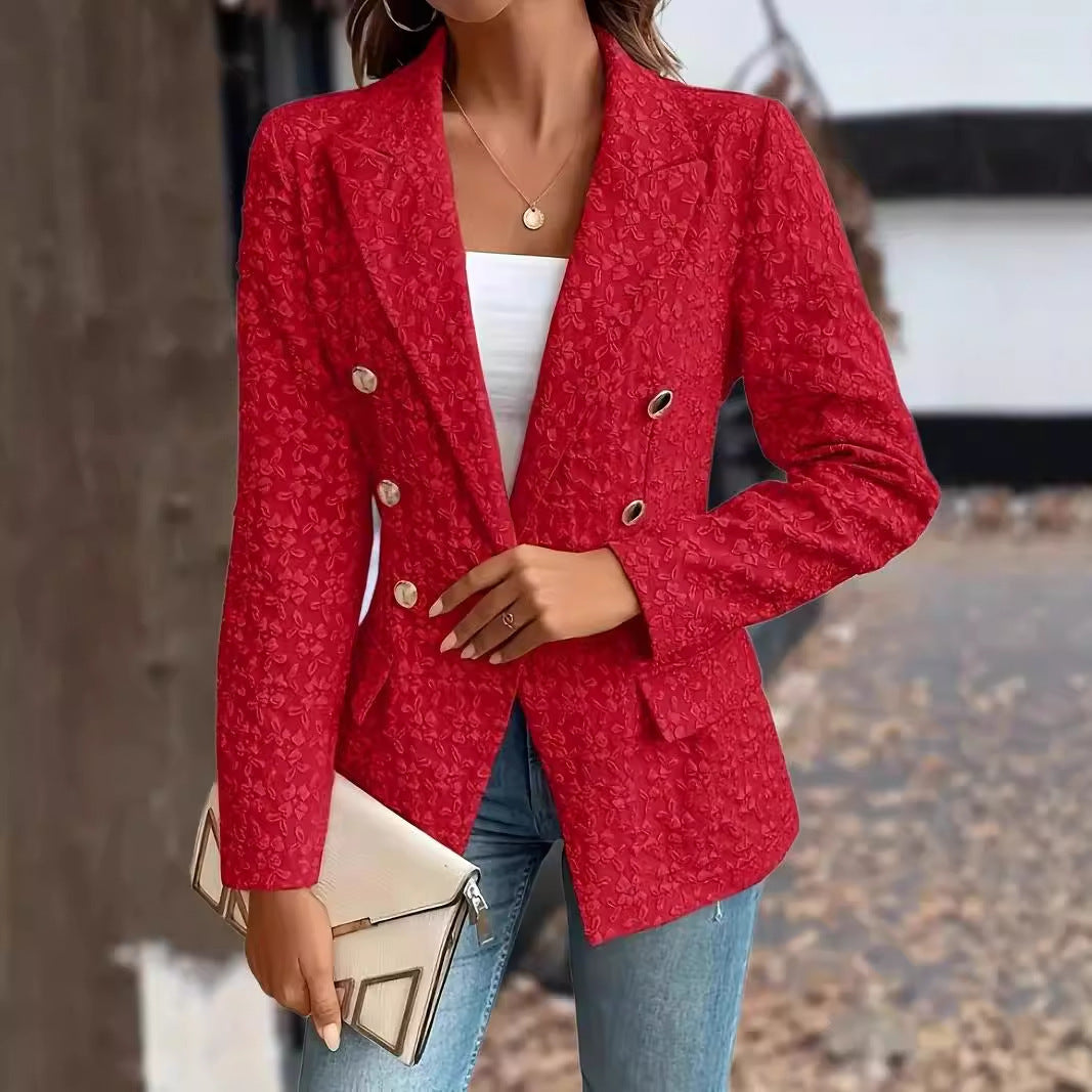 Dames Blazer Double Breasted Stijlvol Elegante Maatwerk Bitha