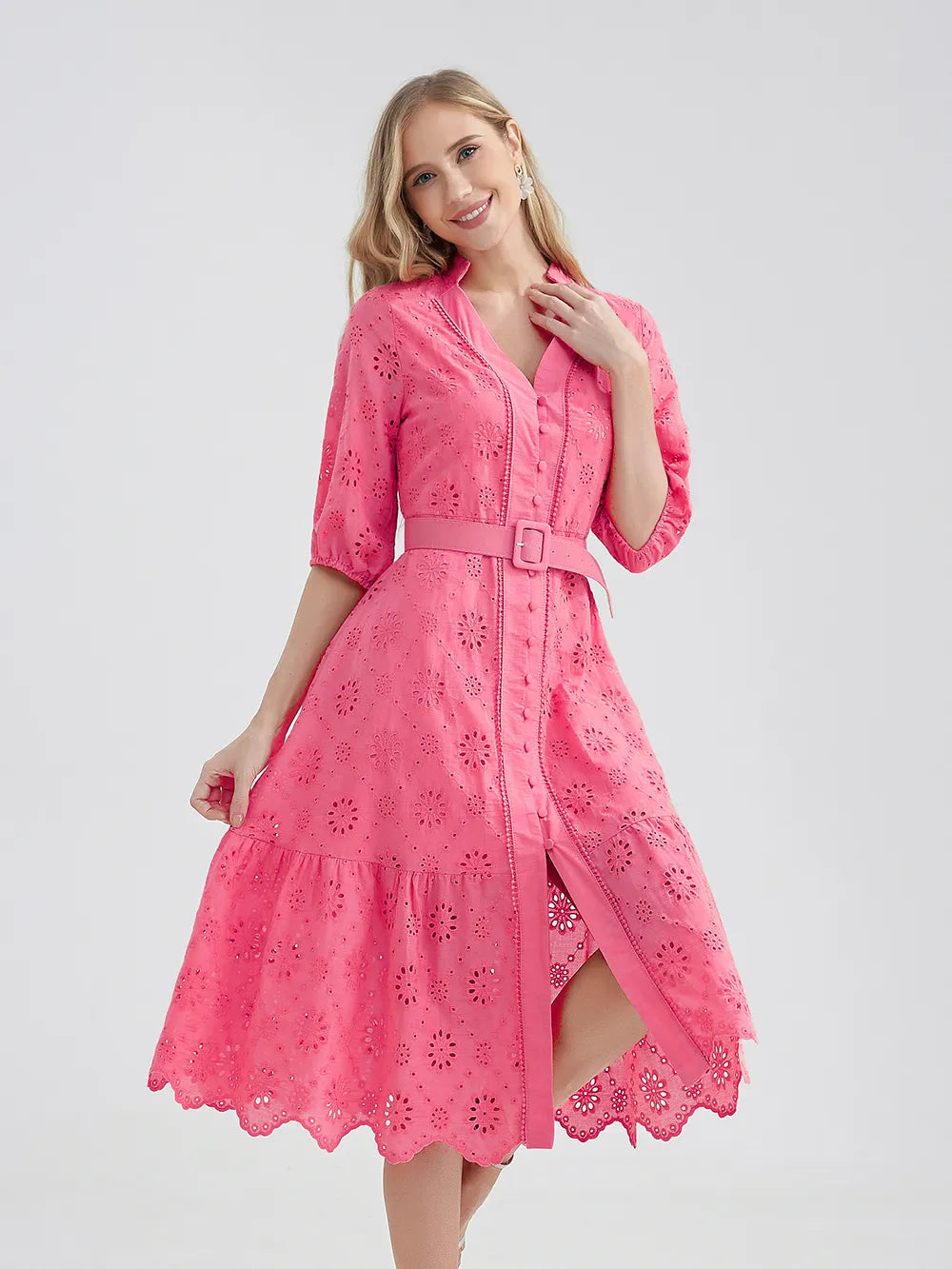 Zomerjurk Vrouw Evi Stijlvol Casual Jurkje